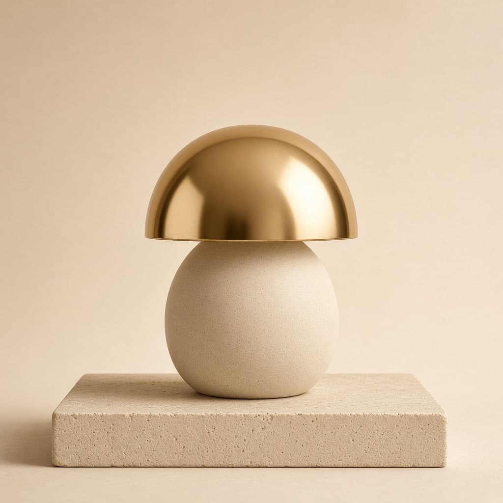 Champagne Mushroom Table Light